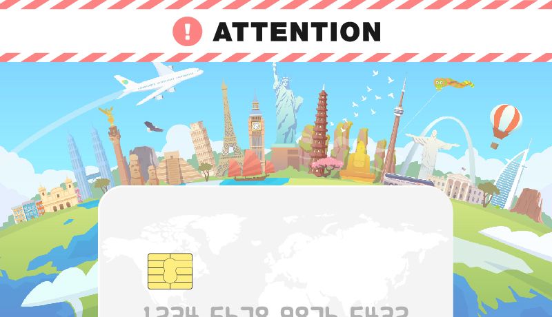 海外旅行のクレジットカード利用の際の注意点の絵