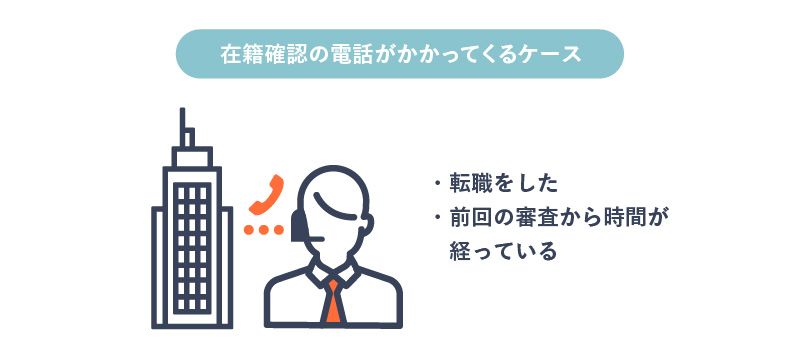 「在籍確認の電話がかかってくるケース」を表す画像