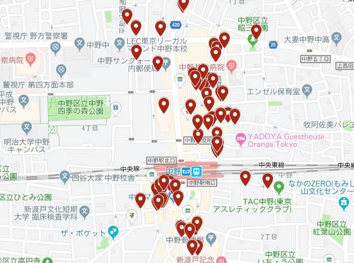 EPOS Pay(エポスペイ)を利用できる店舗の分布