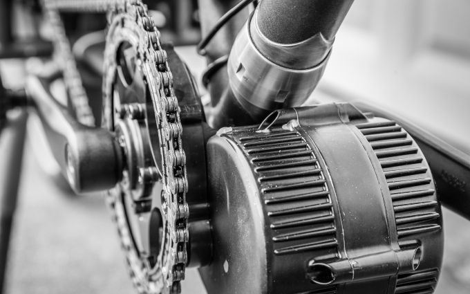 電動アシスト自転車の駆動部分の画像