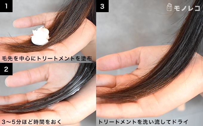 マイボタニストトリートメントの使用前と使用後の画像