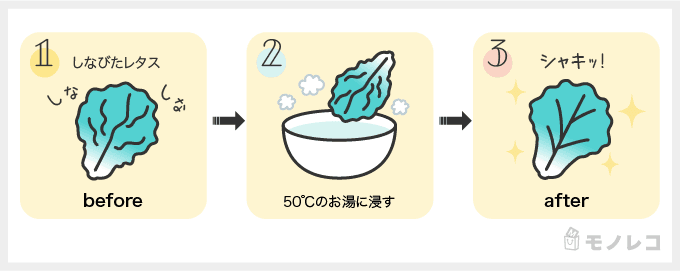 ヒートショックプロテイン(HSP)の仕組みをしなびたレタスで説明している画像