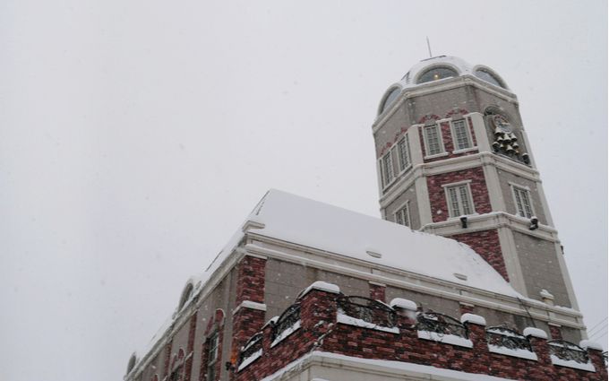冬の北海道時計台の画像