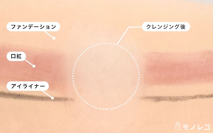 スチームクリームクレンジングバームのクレンジング力の検証画像