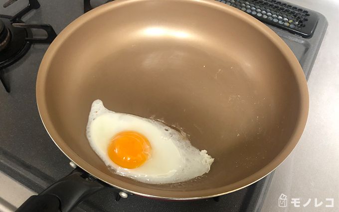 エバークックフライパン26cmで目玉焼きが半熟になってきた画像
