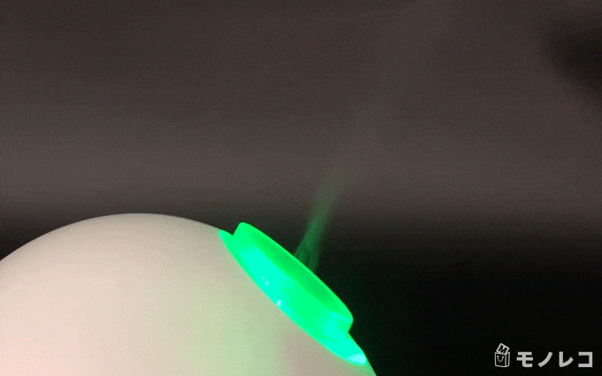 GREEN HOUSEのUSB加湿器たまご形GH-UMSEGシリーズの加湿動画