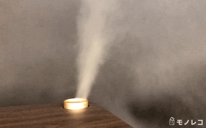 DOSHISHA(ドウシシャ)カンタン給水超音波式加湿器の加湿gif画像