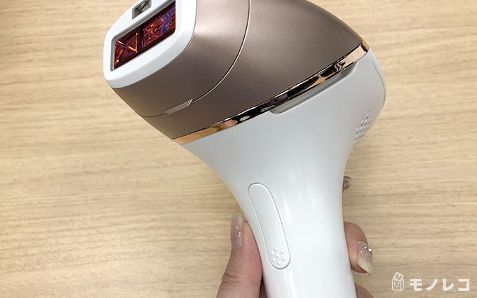 照射ボタンをアップした画像