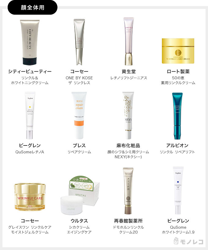シワ対策クリームおすすめ22選 美容ライターが効果や正しい使い方を解説 21年 モノレコ By Ameba