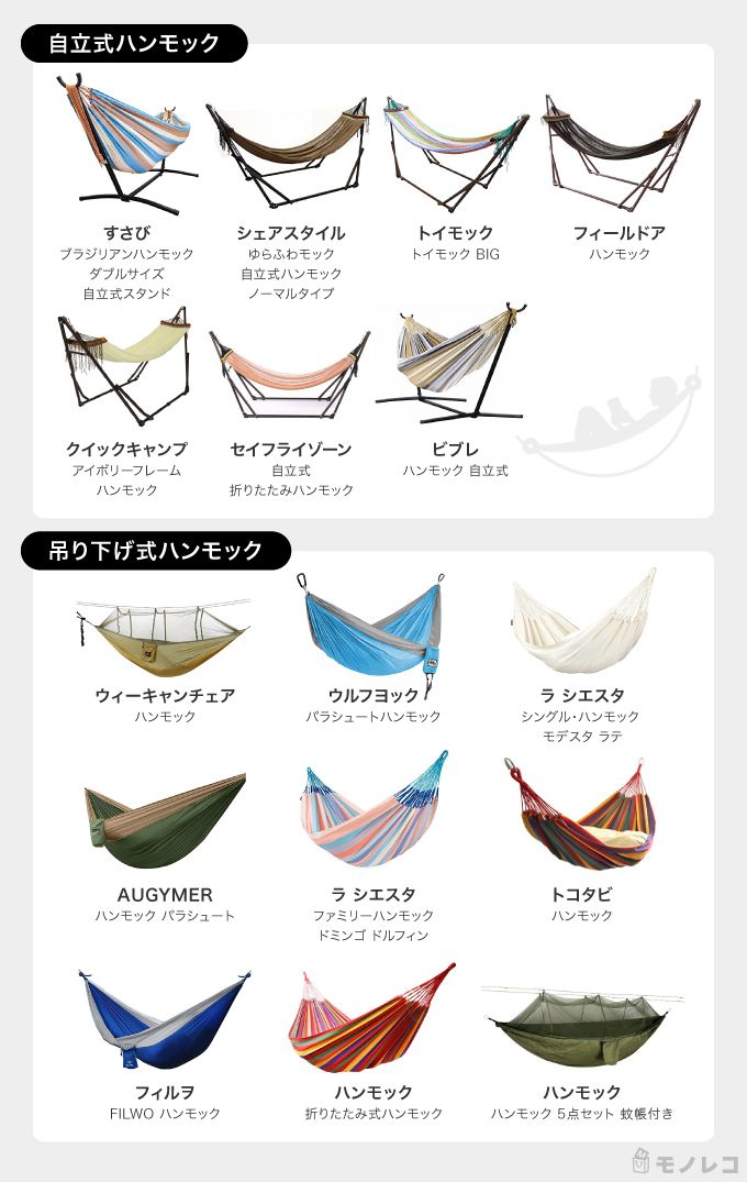 おすすめハンモックの一覧画像