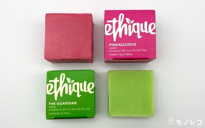 並べたethique(エティーク) のシャンプーバーとコンディショナーバーの画像