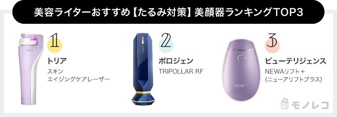 美容ライターおすすめたるみ対策美顔器ランキングTOP画像