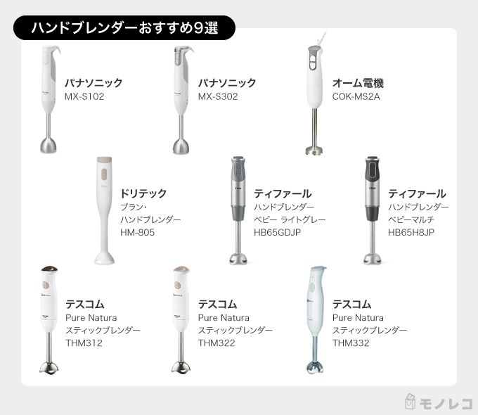 ハンドブレンダー最新機種おすすめ商品の一覧画像