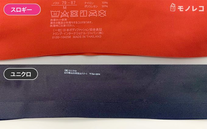 sloggiとユニクロの比較画像