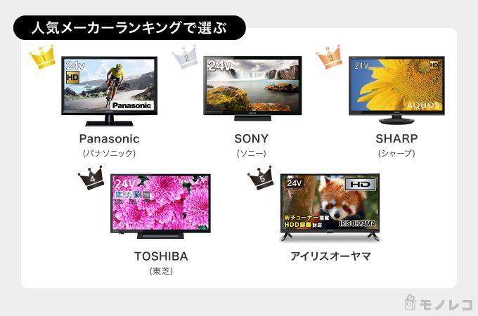 24インチテレビおすすめ18選｜大きさはどれくらい？録画内蔵や低価格