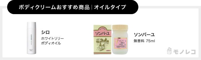 記事で紹介しているおすすめのボディクリーム一覧画像