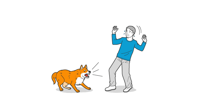 しつけがなってない犬