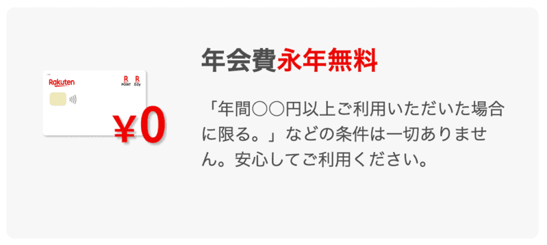 楽天カードの年会費