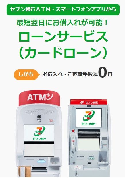 セブン銀行カードローンのイメージ