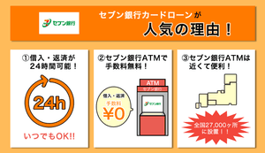 セブン銀行カードローンの審査は甘い?厳しい?キャッシングや専業主婦に人気の理由